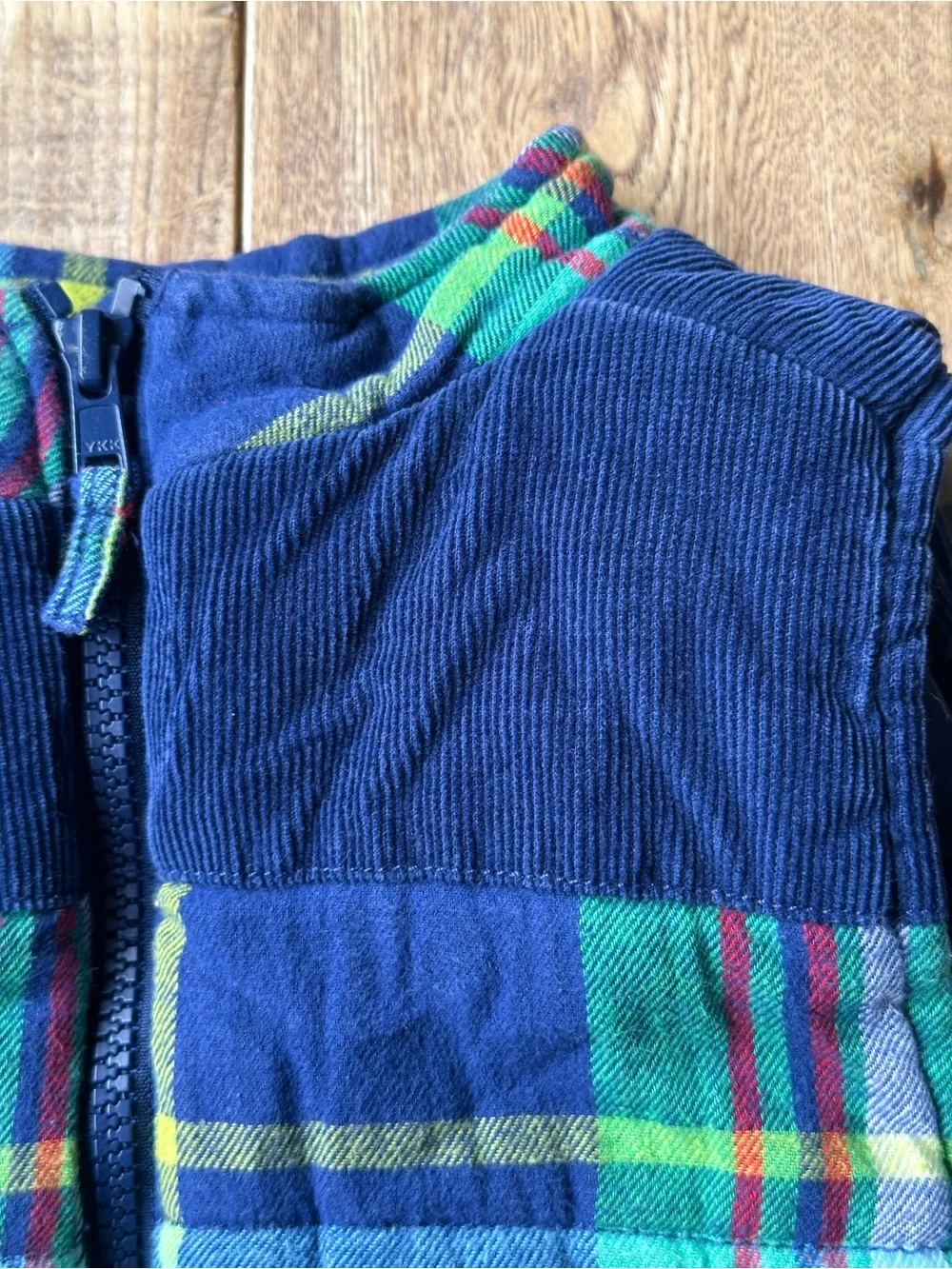 J. Khaki Plaid Puffer Vest size 6